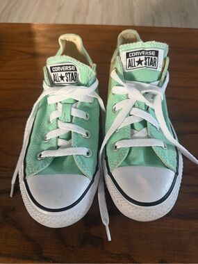 Converse women's Low Top Sneakers in Mint Green with White Accents